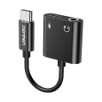 Adapter przejściówka USB typu C -> Jack + USB typu C (ładowanie)