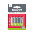 Akumulatorki REBEL AA , 2600 mAh, Ni-MH, 1,2V, 4szt/bl , R6