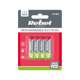 Akumulatorki REBEL AAA, 900 mAh, Ni-MH, 1,2V, 4szt/bl , R3