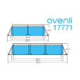 Basen stelażowy AVENLI szary 300x207x66