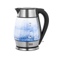 Czajnik elektryczny TEESA, szklany + inox, 2200 W, czarny, 1,7 L