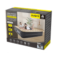 Duży, wysoki, pompowany materac AVENLI z wbudowaną pompką 203x157x47