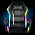 Fotel gamingowy Kruger&Matz GX-150 Czarny LED 7-punktowy masaż