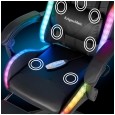 Fotel gamingowy Kruger&Matz GX-150 Czarny LED 7-punktowy masaż