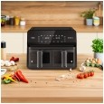 Frytkownica beztłuszczowa TEESA AIR FRYER DUAL POT XXL 8L 2700W