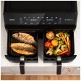 Frytkownica beztłuszczowa TEESA AIR FRYER DUAL POT XXL 8L 2700W