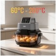 Frytkownica beztłuszczowa TEESA GLASS AIR FRYER 4L, 1,5 L, 1500W