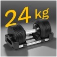 Hantel żeliwny regulowany automat 24 kg, skok co 1kg, REBEL ACTIVE