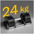 Hantel żeliwny regulowany automat 24 kg, skok co 2kg, REBEL ACTIVE