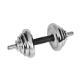 Hantle żeliwne chromowane regulowane w walizce z gryfem, zestaw 20kg REBEL ACTIVE