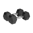 Hantle żeliwne gumowane HEX 2x7.5 kg REBEL ACTIVE