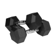 Hantle żeliwne gumowane HEX 2x7.5 kg REBEL ACTIVE