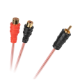 Kabel 1 x RCA wtyk - 2 gniazda RCA 0.2m