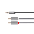 Kabel jack 3.5 wtyk stereo - 2RCA 3m Kruger&Matz Basic