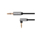 Kabel jack 3.5 wtyk stereo - 3.5 wtyk kątowy stereo 1m Kruger&Matz Basic