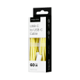 Kabel USB typu C - USB typu C 60 W 1,5 m żółty Kruger&Matz Basic