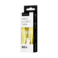 Kabel USB typu C - USB typu C 60 W 1 m żółty Kruger&Matz Basic