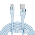 Kabel USB - USB typu C 1 m silikonowy niebieski Kruger&Matz Basic