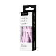Kabel USB - USB typu C 1 m silikonowy różowy Kruger&Matz Basic