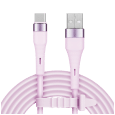 Kabel USB - USB typu C 1 m silikonowy różowy Kruger&Matz Basic