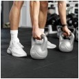 Kettlebell bitumiczny 4 kg szary REBEL ACTIVE