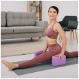 Kostka, klocek do jogi z pianki EVA 120g, fioletowa, REBEL ACTIVE