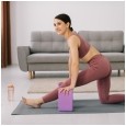 Kostka, klocek do jogi z pianki EVA 120g, fioletowa, REBEL ACTIVE