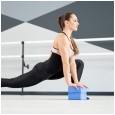 Kostka, klocek do jogi z pianki EVA 120g, niebieska, REBEL ACTIVE
