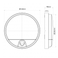 Lampa LED z sensorem ruchu MCE291 GR szara