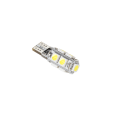 Lampa samochodowa LED T10, 9 x SMD5050, 12V, biała