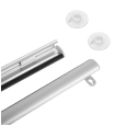 Listwa aluminiowa do zawieszania plakatu KLIP 2x70cm + przyssawka 45mm x2szt z haczykiem
