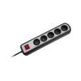 Listwa zasilajaca Rebel 5 gniazd z przełącznikiem, 5m (3x1,5mm)