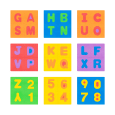 Mata edukacyjna dla dzieci, puzzle 180 x 180 cm, alfabet