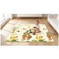 Mata edukacyjna dla niemowląt 180 x 150 cm, las i zwierzęta
