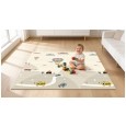 Mata edukacyjna dla niemowląt 180 x 150 cm, samochody i pociągi
