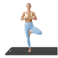 Mata gimnastyczna do ćwiczeń joga, pilates, fitness, 183x61cm, grubość 1.5cm, materiał NBR, czarna, REBEL ACTIVE