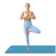 Mata gimnastyczna do ćwiczeń joga, pilates, fitness, 183x61cm, grubość 1.5cm, materiał NBR, niebieska, REBEL ACTIVE
