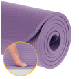 Mata gimnastyczna do ćwiczeń joga, pilates, fitness, 183x61cm, grubość 1cm, materiał NBR, fioletowa, REBEL ACTIVE