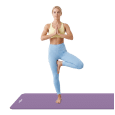 Mata gimnastyczna do ćwiczeń joga, pilates, fitness, 183x61cm, grubość 1cm, materiał NBR, fioletowa, REBEL ACTIVE
