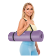 Mata gimnastyczna do ćwiczeń joga, pilates, fitness, 183x61cm, grubość 1cm, materiał NBR, fioletowa, REBEL ACTIVE
