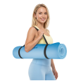 Mata gimnastyczna do ćwiczeń joga, pilates, fitness, 183x61cm, grubość 1cm, materiał TPE, niebieska, REBEL ACTIVE