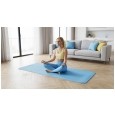 Mata gimnastyczna do ćwiczeń joga, pilates, fitness, 183x61cm, grubość 1cm, materiał TPE, niebieska, REBEL ACTIVE