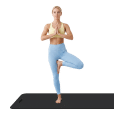 Mata gimnastyczna do ćwiczeń joga, pilates, fitness, 183x61cm, grubość 4mm, materiał TPE, czarna, REBEL ACTIVE