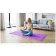 Mata gimnastyczna do ćwiczeń joga, pilates, fitness, 183x61cm, grubość 4mm, materiał TPE, fioletowa, REBEL ACTIVE