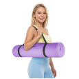 Mata gimnastyczna do ćwiczeń joga, pilates, fitness, 183x61cm, grubość 4mm, materiał TPE, fioletowa, REBEL ACTIVE