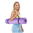 Mata gimnastyczna do ćwiczeń joga, pilates, fitness, 183x61cm, grubość 4mm, materiał TPE, fioletowa, REBEL ACTIVE