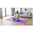 Mata gimnastyczna do ćwiczeń joga, pilates, fitness, 183x61cm, grubość 4mm, materiał TPE, fioletowa, REBEL ACTIVE