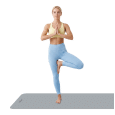 Mata gimnastyczna do ćwiczeń joga, pilates, fitness, 183x61cm, grubość 4mm, materiał TPE, szara, REBEL ACTIVE