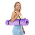 Mata gimnastyczna do ćwiczeń joga, pilates, fitness, 183x61cm, grubość 6mm, materiał TPE, fioletowa, REBEL ACTIVE