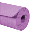 Mata gimnastyczna do ćwiczeń joga, pilates, fitness, 183x61cm, grubość 6mm, materiał TPE, fioletowa, REBEL ACTIVE